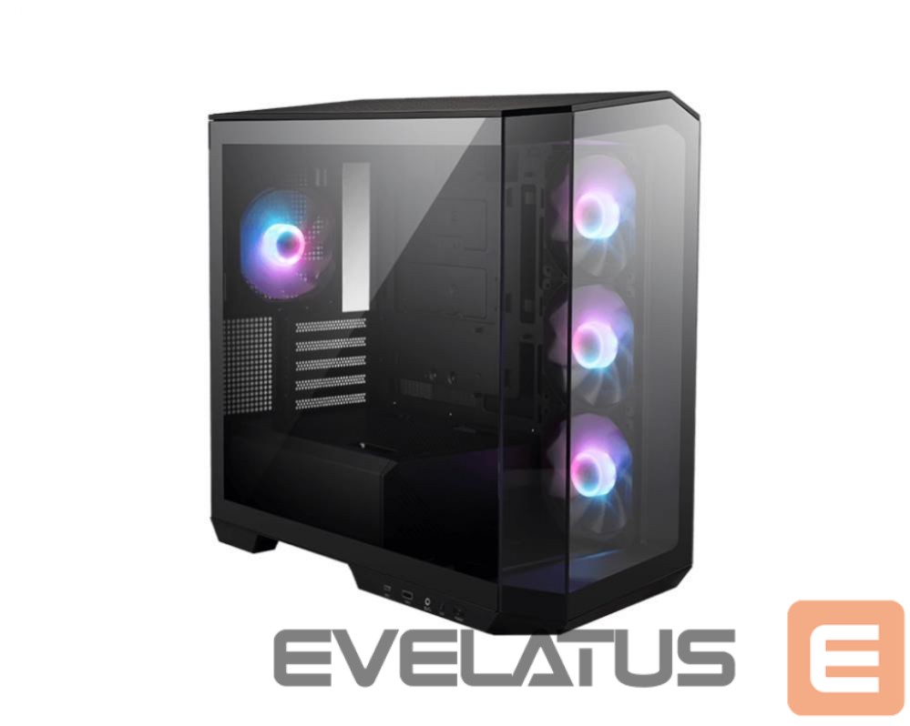 Корпус для компьютера MSI Case||MidiTower|Case product features Transparent panel|Not included|MicroATX|Colour Black|MAGPANOM100RPZ