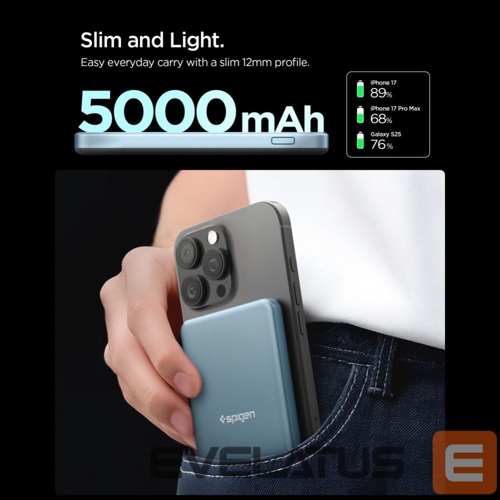 Другие товары Spigen Spigen EA2205MQ Essential MagSafe 5000MAH 22.5W QI2 Power Bank - Navy Blue