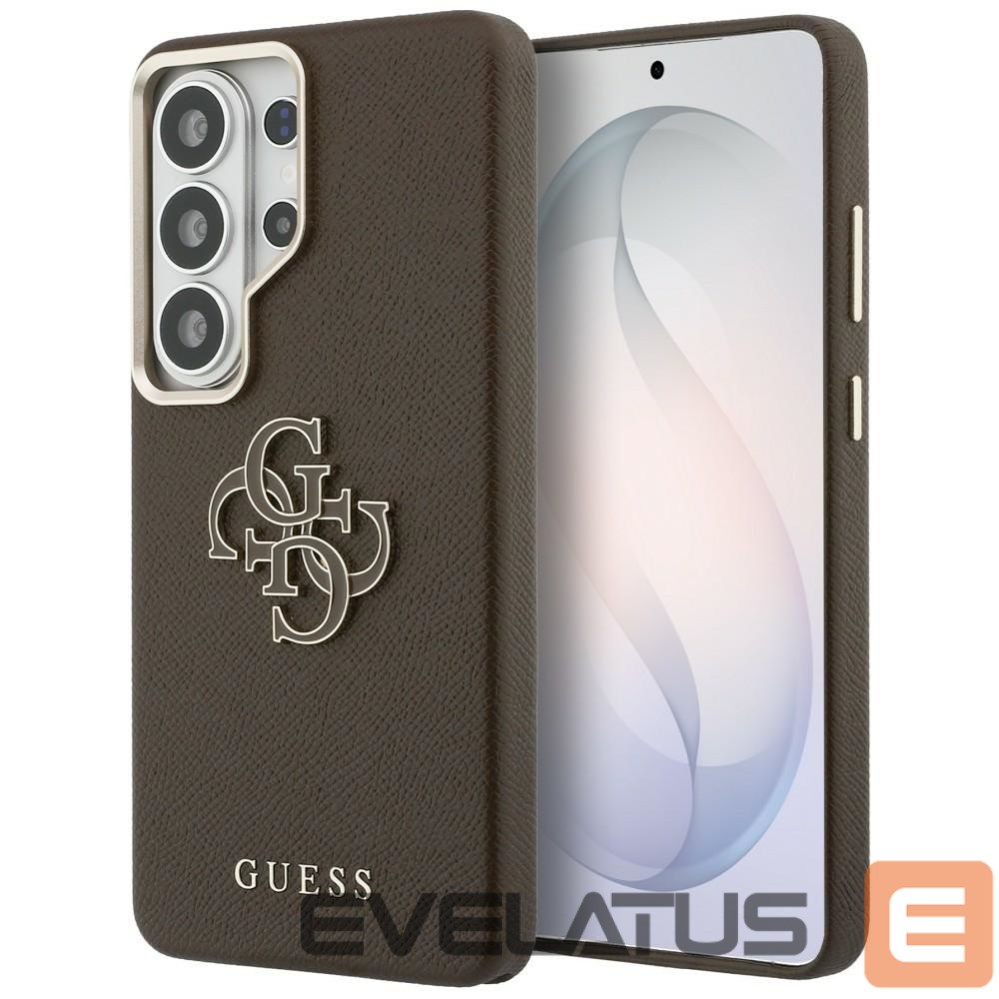 Другие товары Guess Guess Grained Big 4G Metal Logo Case for Samsung Galaxy S26 - Brown