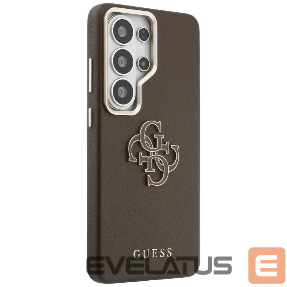 Другие товары Guess Guess Grained Big 4G Metal Logo Case for Samsung Galaxy S26 - Brown