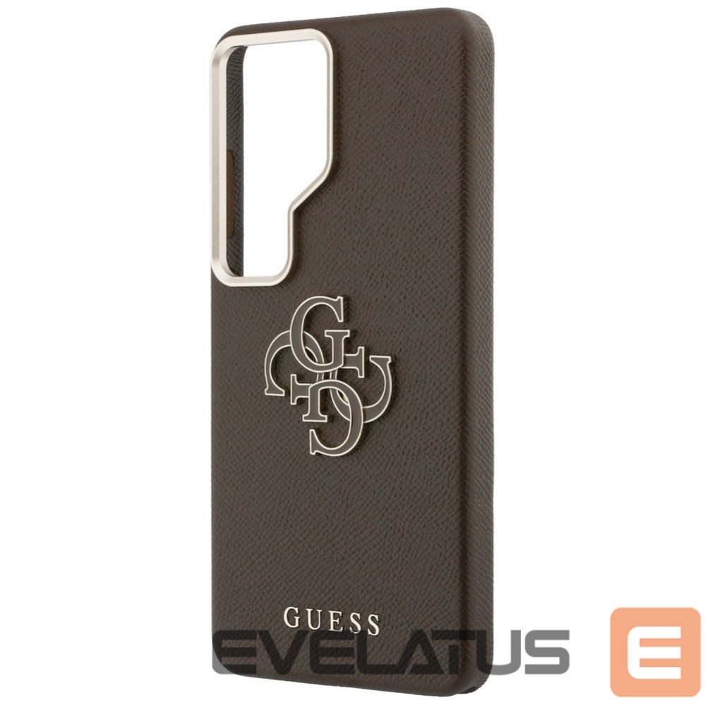 Другие товары Guess Guess Grained Big 4G Metal Logo Case for Samsung Galaxy S26 - Brown
