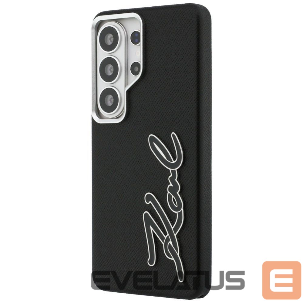 Другие товары Karl Lagerfeld Karl Lagerfeld Grained Signature Metal Resin Logo Case for Samsung Galaxy S26 Ultra - Black