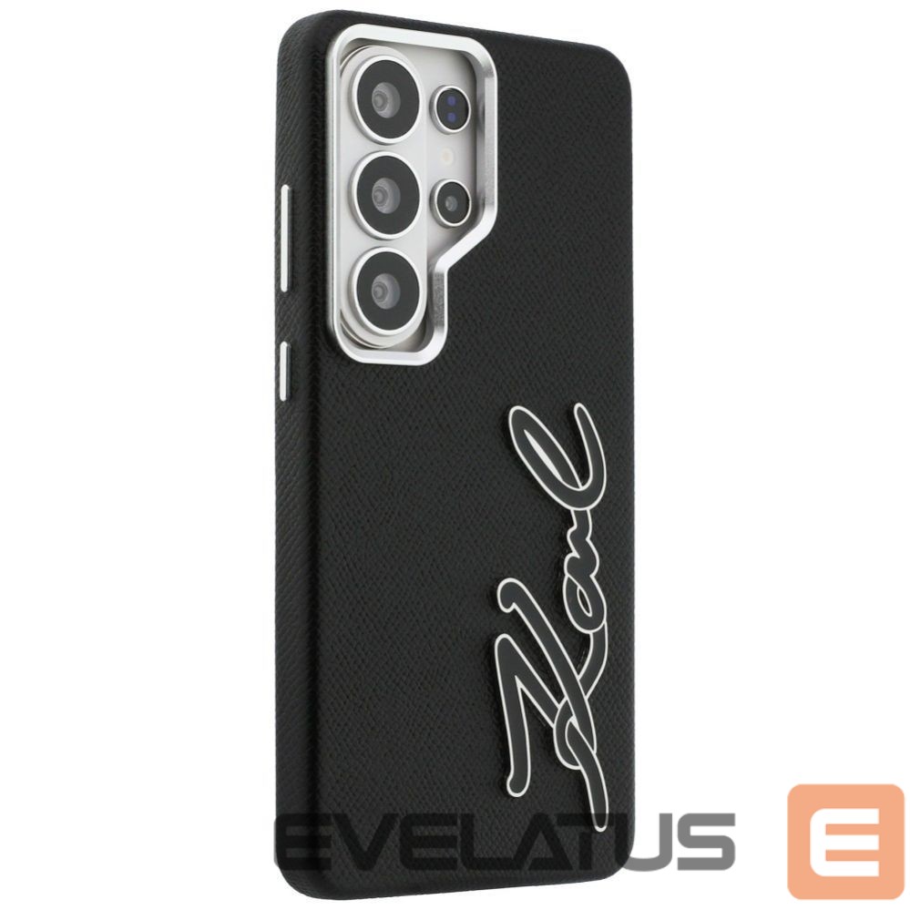 Другие товары Karl Lagerfeld Karl Lagerfeld Grained Signature Metal Resin Logo Case for Samsung Galaxy S26 Ultra - Black