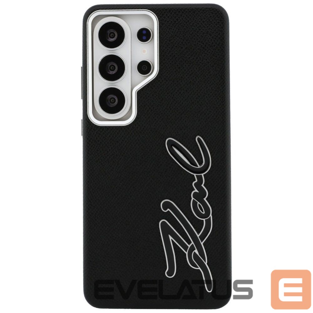 Другие товары Karl Lagerfeld Karl Lagerfeld Grained Signature Metal Resin Logo Case for Samsung Galaxy S26 Ultra - Black