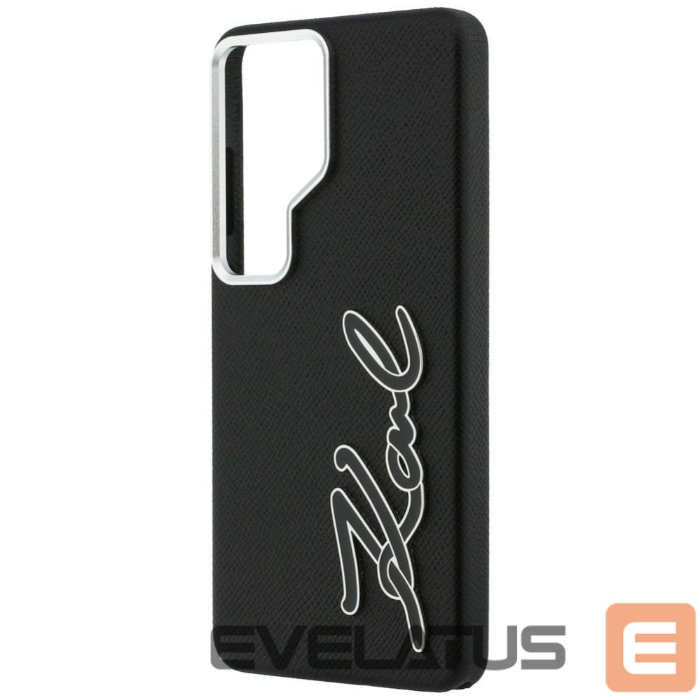 Другие товары Karl Lagerfeld Karl Lagerfeld Grained Signature Metal Resin Logo Case for Samsung Galaxy S26 Ultra - Black