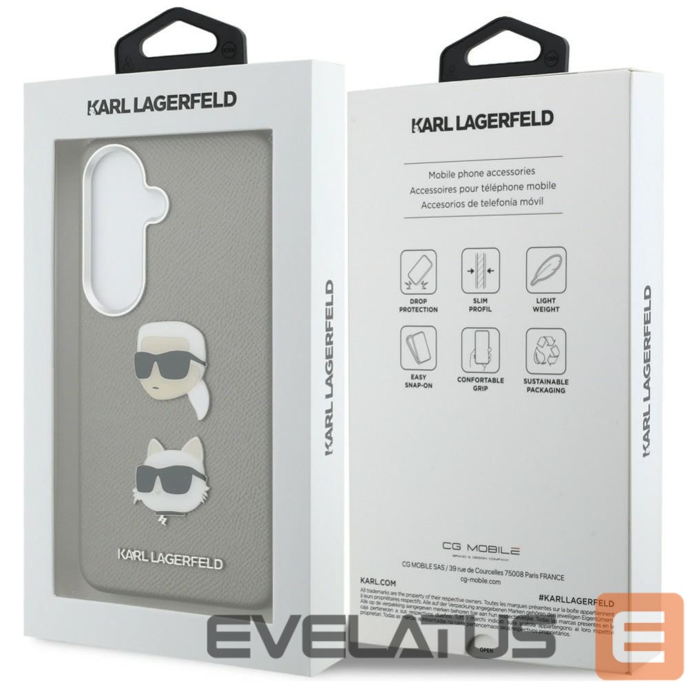 Другие товары Karl Lagerfeld Karl Lagerfeld Saffiano Double Heads Metal case for Samsung Galaxy S26 - silver