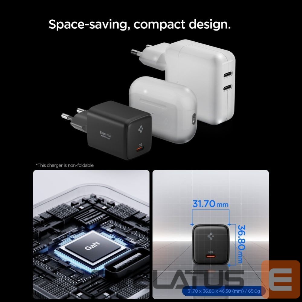 Другие товары Spigen Spigen EE451EU Essential USB-C 45W Wall Charger - Black