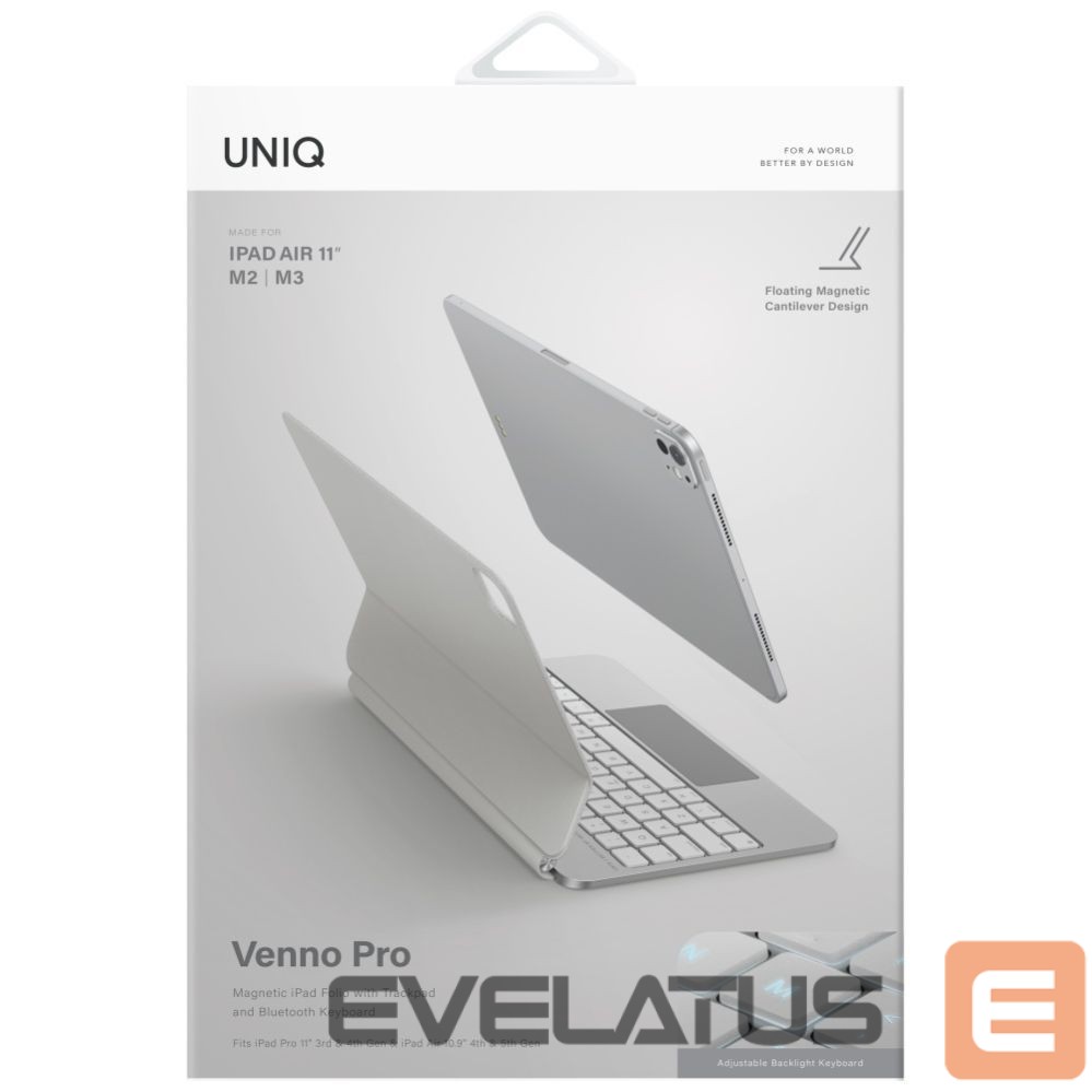 Другие товары UNIQ Uniq Venno Pro Magnetic Smart Case with Keyboard for iPad Air 10.9" (2020/2022) / Pro 11" (2021/2022) / Air 11" (2024/2025/2026) - White
