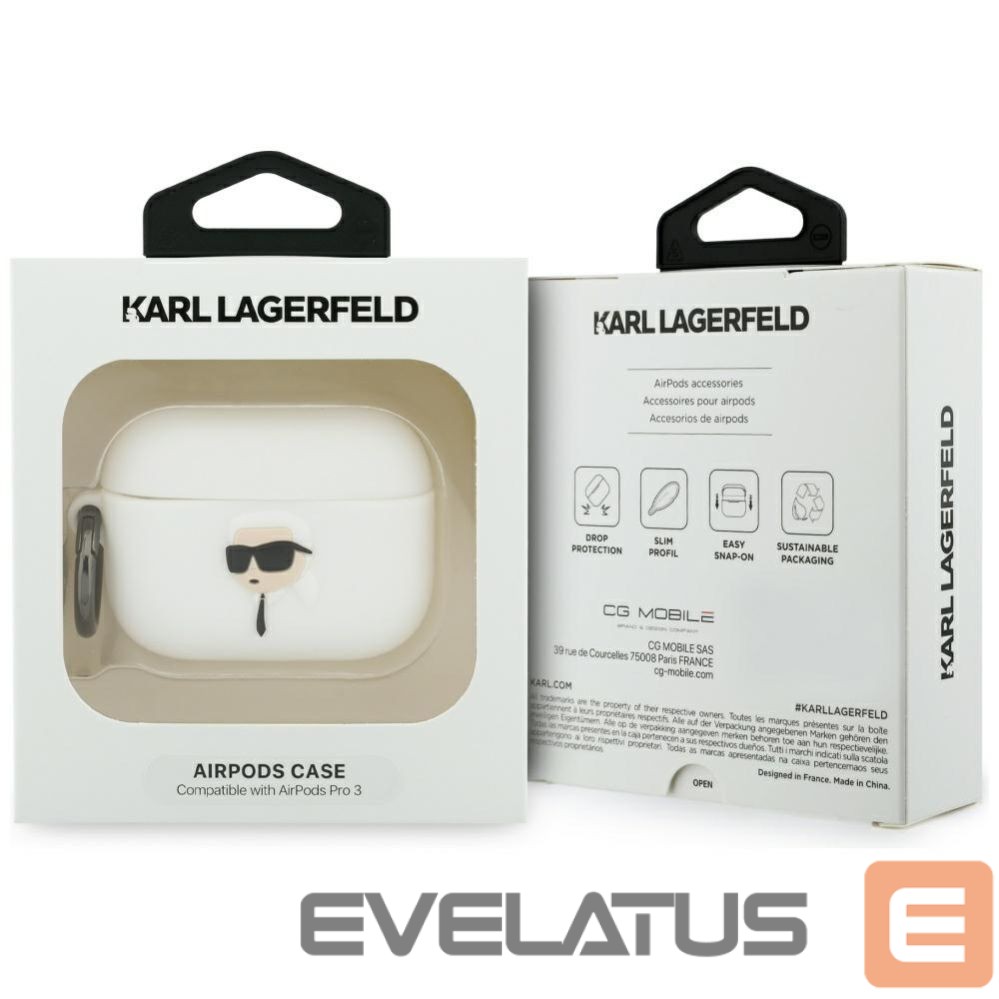 Другие товары Karl Lagerfeld Karl Lagerfeld Silicone Karl Head 3D Case for AirPods Pro 3 - White
