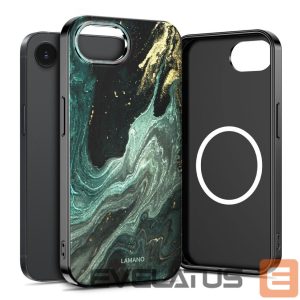 Другие товары Tech-Protect  Tech-Protect Lamano MagSafe Case for iPhone 16e / 17e - Black and Green 