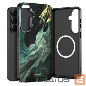Другие товары Tech-Protect  Tech-Protect Lamano MagSafe Case for Samsung Galaxy A57 5G - Black and Green 