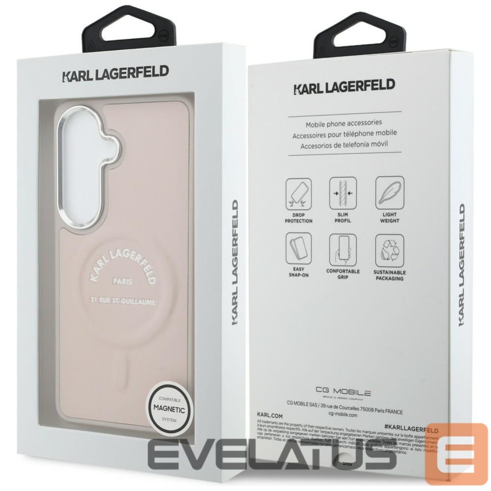 Другие товары Karl Lagerfeld Karl Lagerfeld Embossed Ring RSG Logo MagSafe Case for Samsung Galaxy S26 - Pink