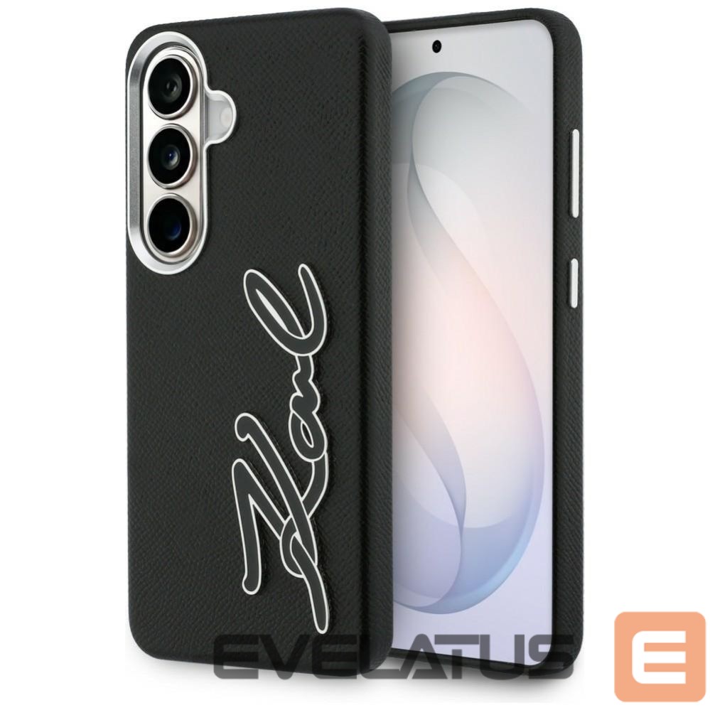 Другие товары Karl Lagerfeld Karl Lagerfeld Grained Signature Metal Resin Logo Case for Samsung Galaxy S26 - Black