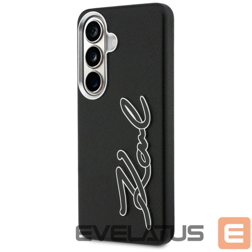 Другие товары Karl Lagerfeld Karl Lagerfeld Grained Signature Metal Resin Logo Case for Samsung Galaxy S26 - Black