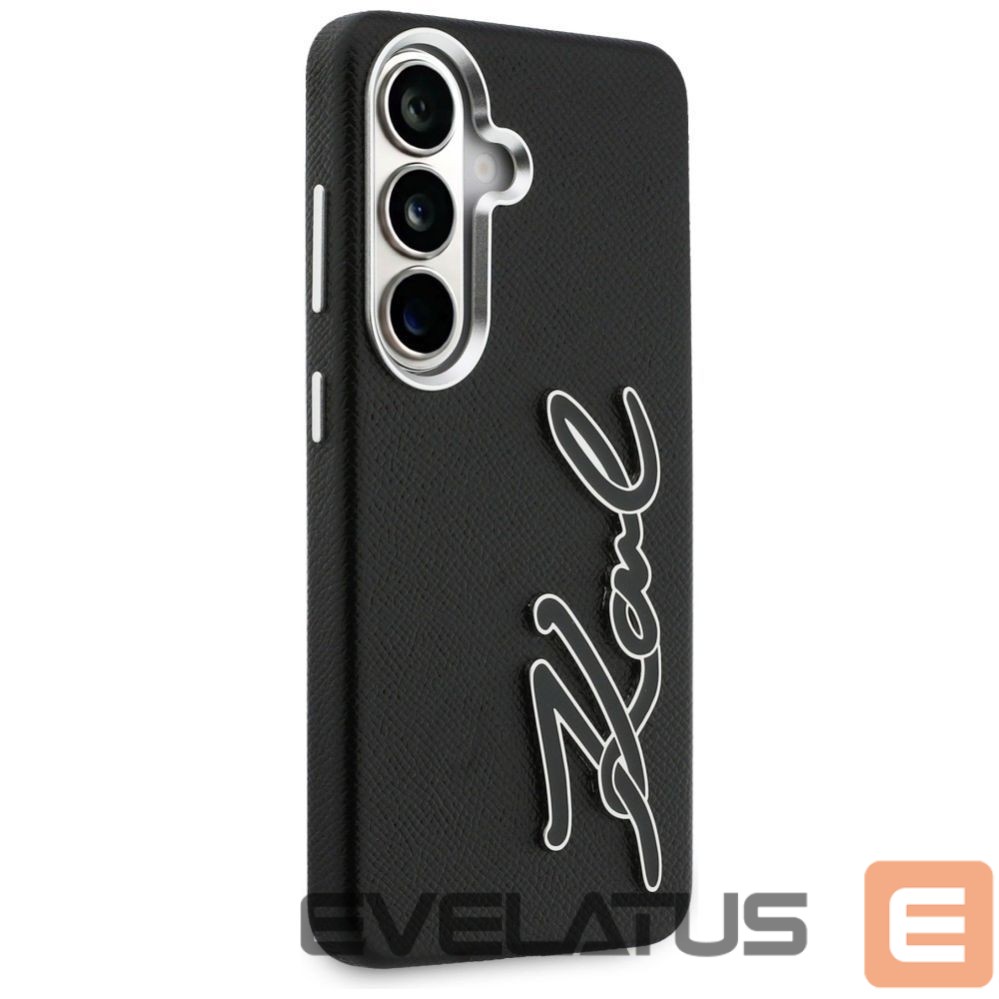 Другие товары Karl Lagerfeld Karl Lagerfeld Grained Signature Metal Resin Logo Case for Samsung Galaxy S26 - Black