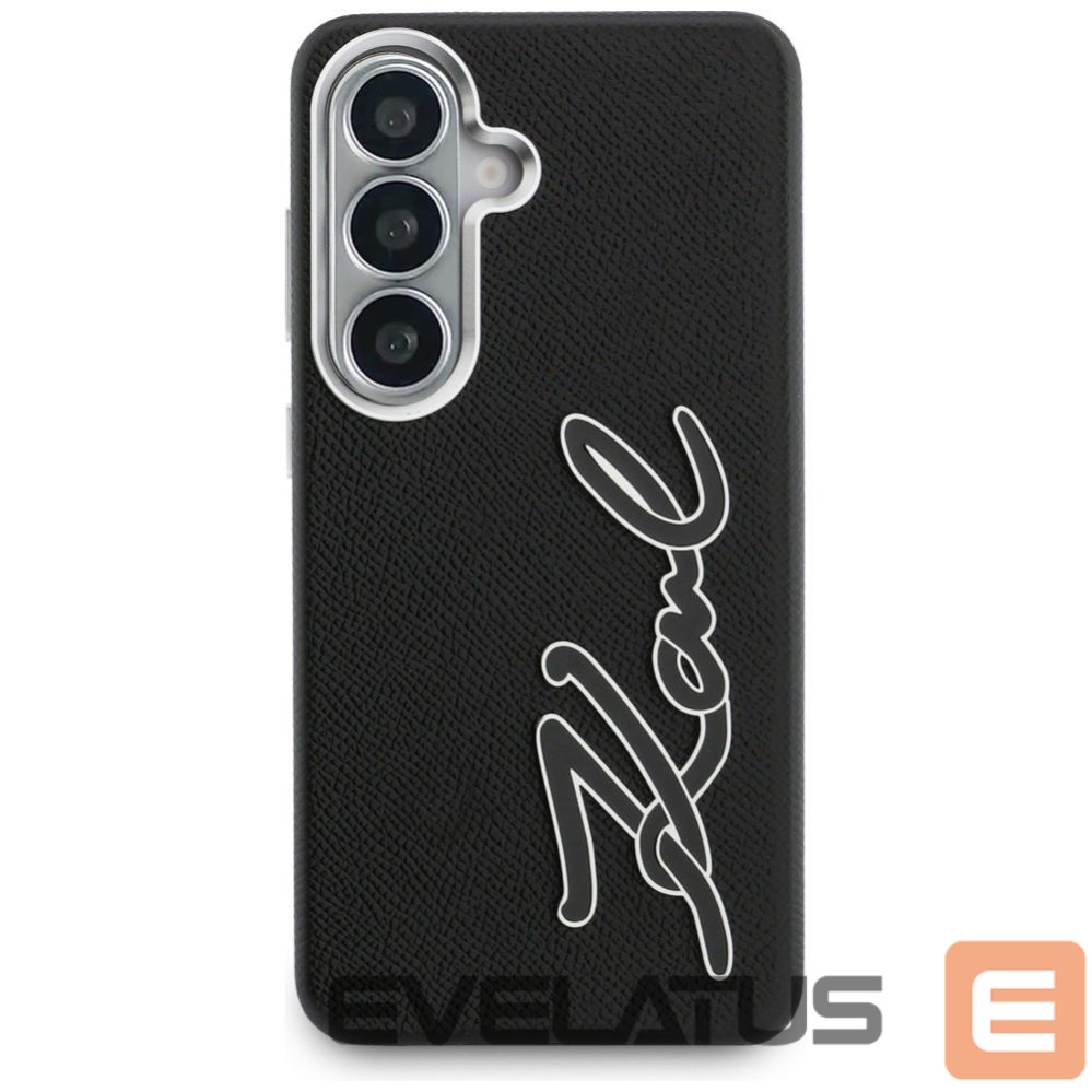 Другие товары Karl Lagerfeld Karl Lagerfeld Grained Signature Metal Resin Logo Case for Samsung Galaxy S26 - Black