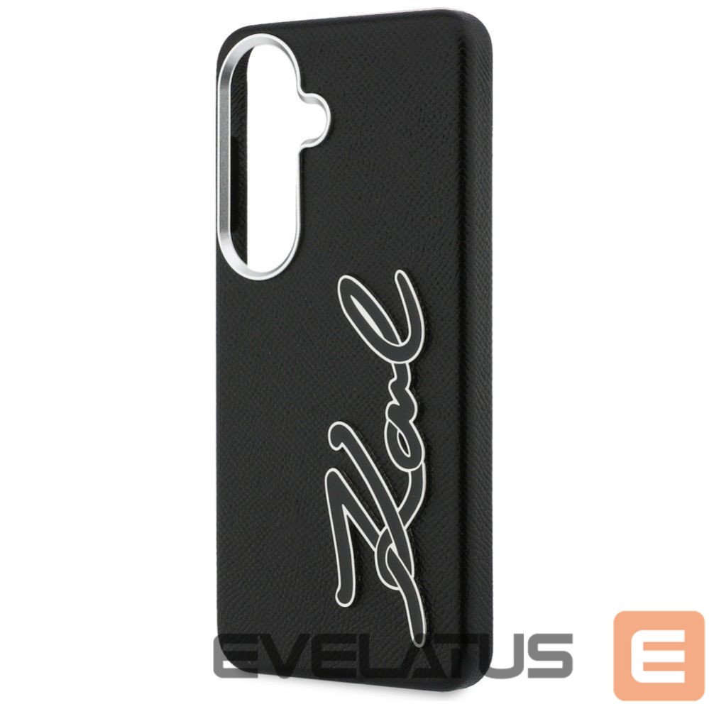 Другие товары Karl Lagerfeld Karl Lagerfeld Grained Signature Metal Resin Logo Case for Samsung Galaxy S26 - Black