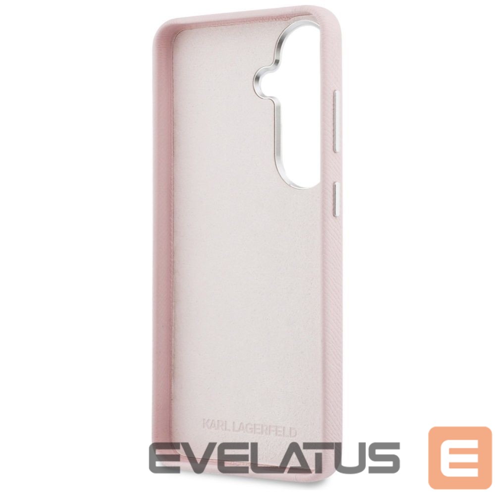 Другие товары Karl Lagerfeld Karl Lagerfeld Grained Signature Metal Resin Logo Case for Samsung Galaxy S26 - Pink