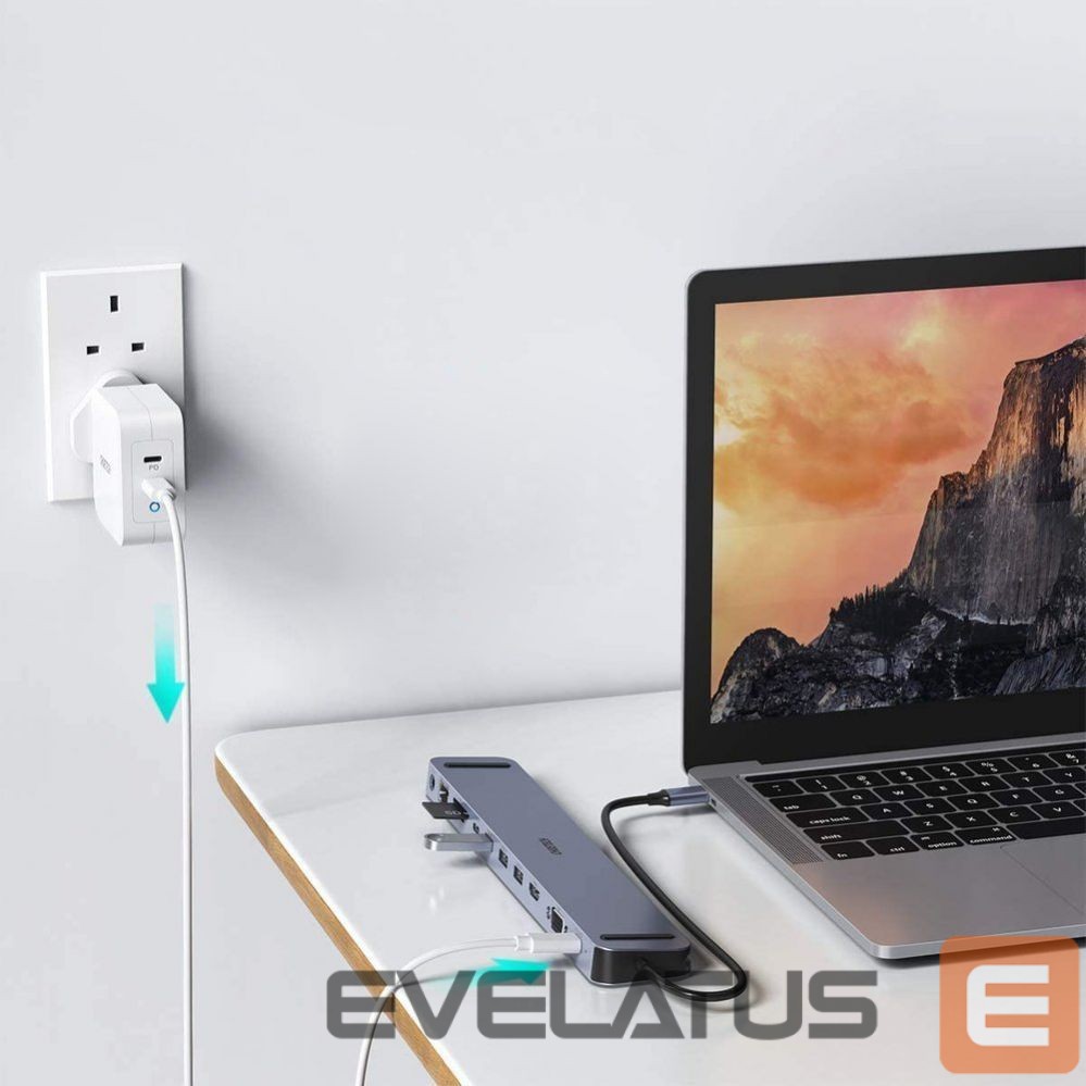 Кабель Choetech Choetech docking station multifunctional adapter HUB USB Typ C 11in1 100W PD gray (HUB-M20)