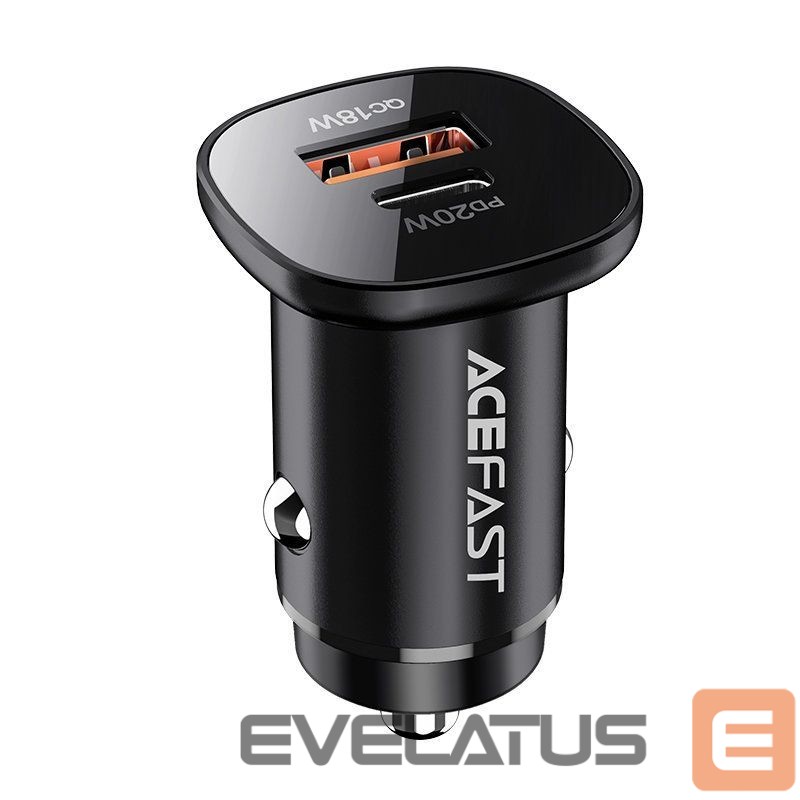 Адаптер Acefast Acefast car charger 38W USB Type C / USB, PPS, Power Delivery, Quick Charge 3.0, AFC, FCP black (B1 black)