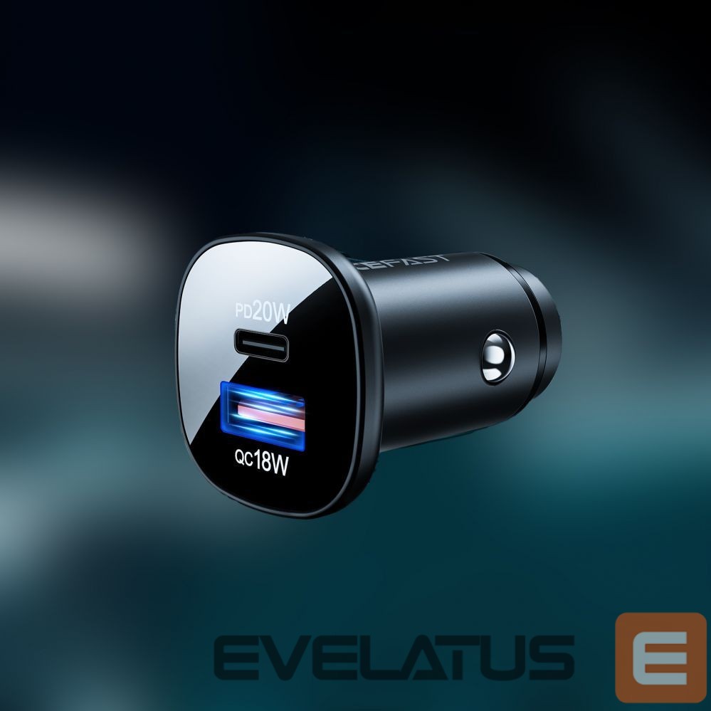 Адаптер Acefast Acefast car charger 38W USB Type C / USB, PPS, Power Delivery, Quick Charge 3.0, AFC, FCP black (B1 black)