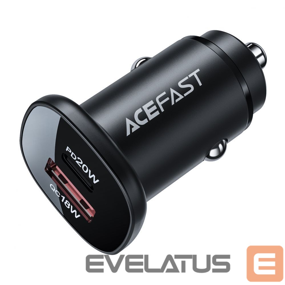 Адаптер Acefast Acefast car charger 38W USB Type C / USB, PPS, Power Delivery, Quick Charge 3.0, AFC, FCP black (B1 black)