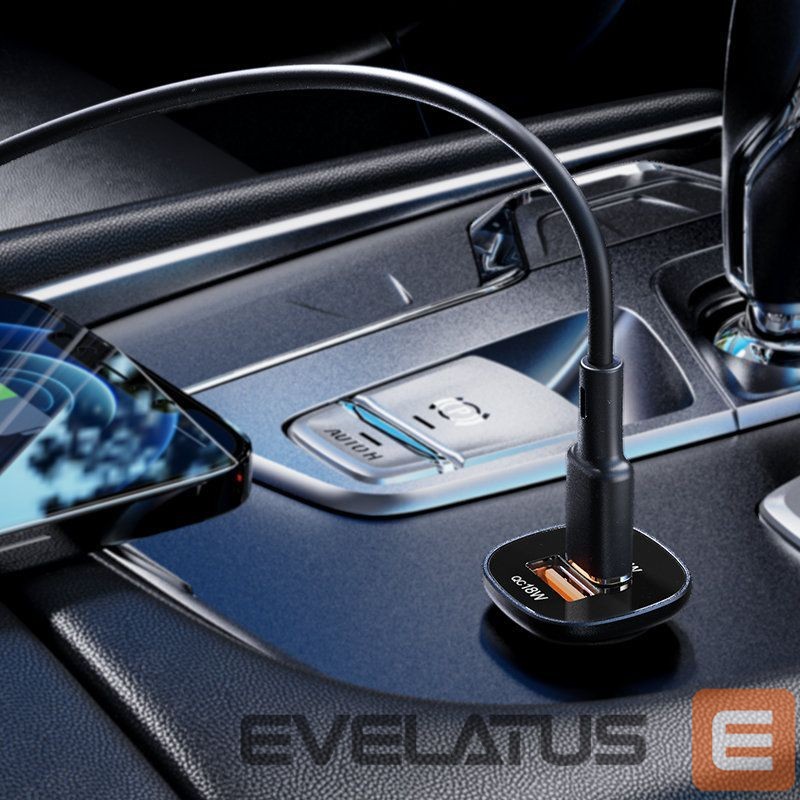 Адаптер Acefast Acefast car charger 38W USB Type C / USB, PPS, Power Delivery, Quick Charge 3.0, AFC, FCP black (B1 black)