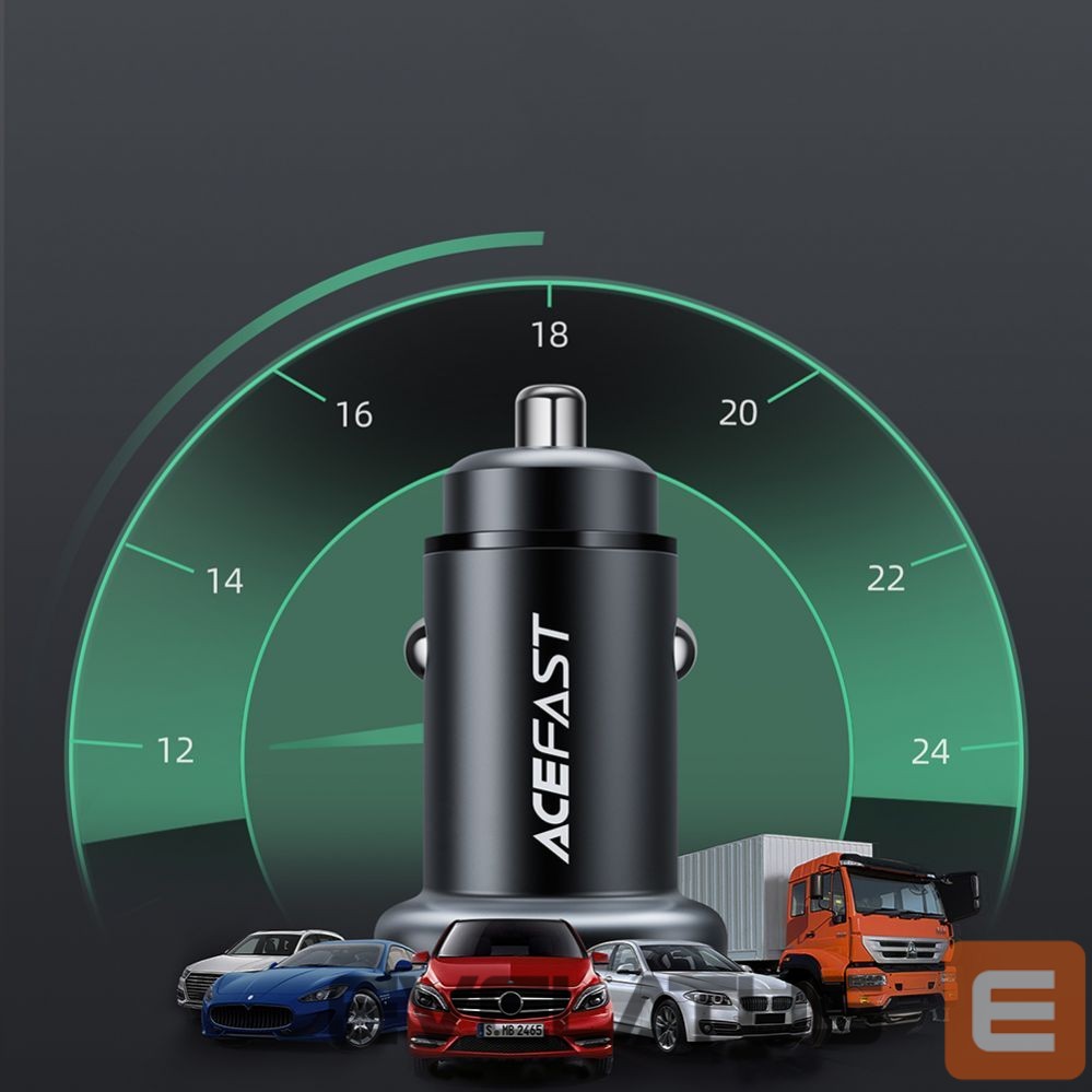 Адаптер Acefast Acefast car charger 38W USB Type C / USB, PPS, Power Delivery, Quick Charge 3.0, AFC, FCP black (B1 black)