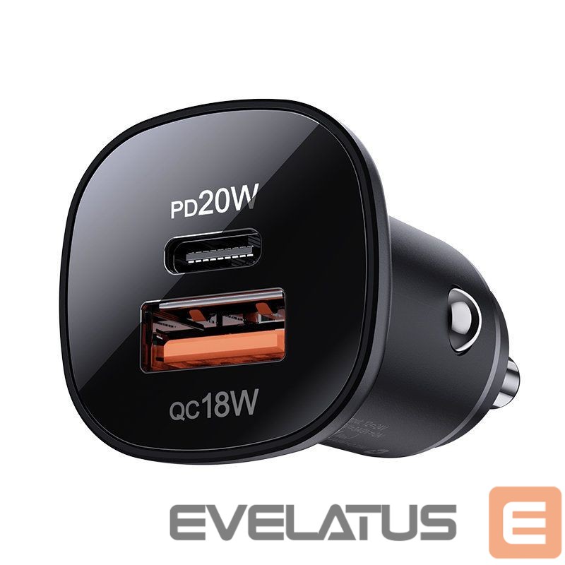 Адаптер Acefast Acefast car charger 38W USB Type C / USB, PPS, Power Delivery, Quick Charge 3.0, AFC, FCP black (B1 black)