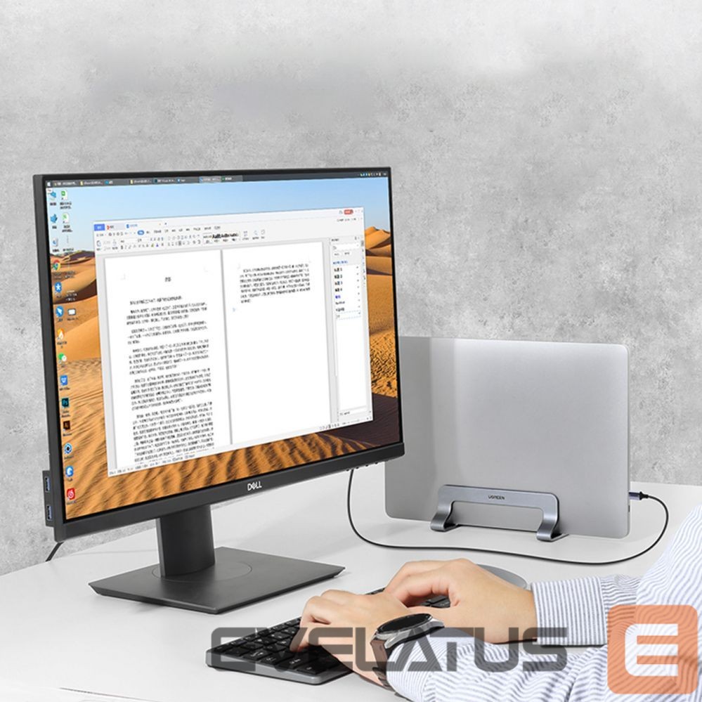 Зарядное устройство Ugreen Ugreen LP258 Vertical Stand for 2 Devices Aluminum for Laptop Tablet - Silver