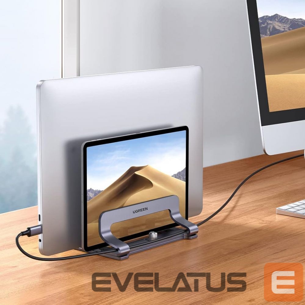 Зарядное устройство Ugreen Ugreen LP258 Vertical Stand for 2 Devices Aluminum for Laptop Tablet - Silver