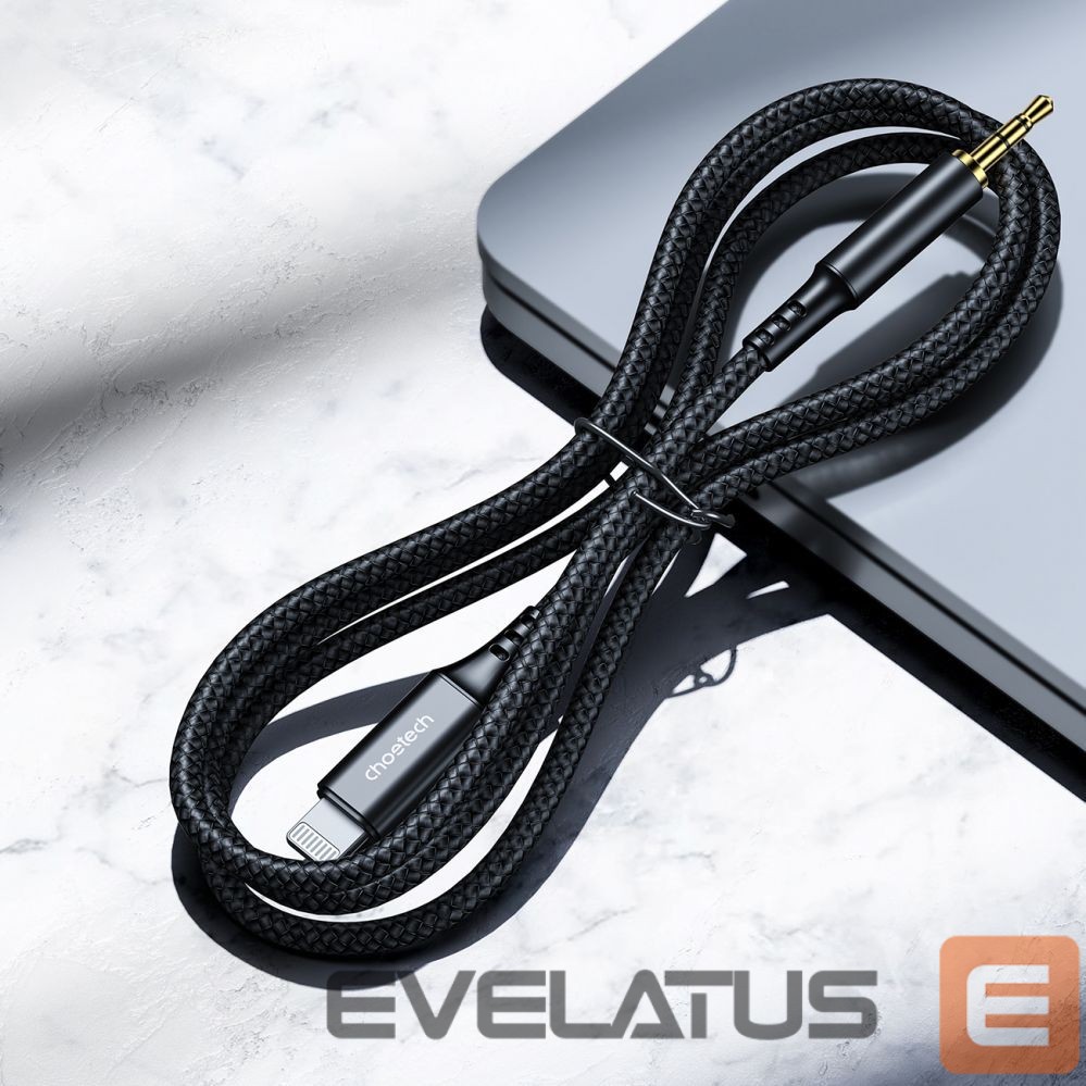 Кабель Choetech Choetech AUX007 Lighting / mini jack 3.5mm cable 1 m - black