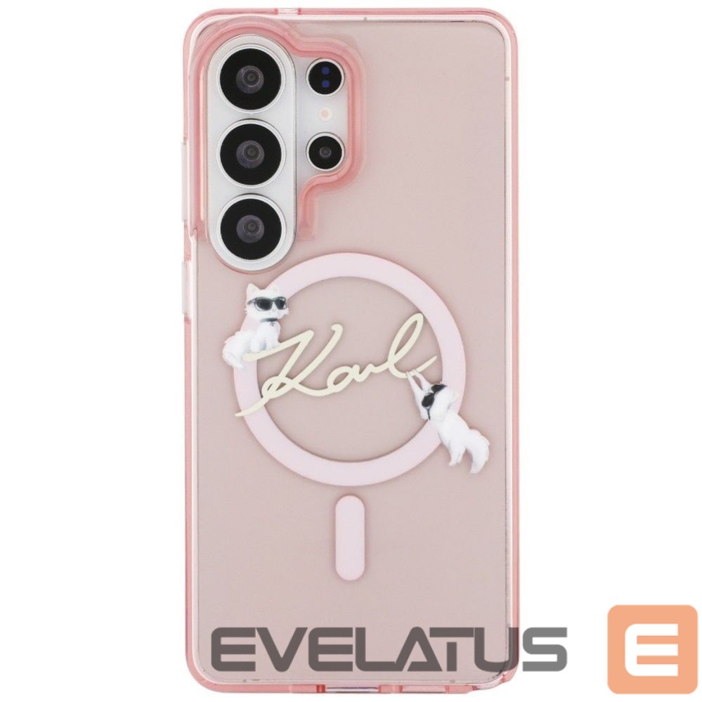 Чехол на заднюю панель Karl Lagerfeld KARL LAGERFELD case for SAMSUNG S26 Ultra KLHMS26L5HKSCAP (Magnetic IML KC Script) pink