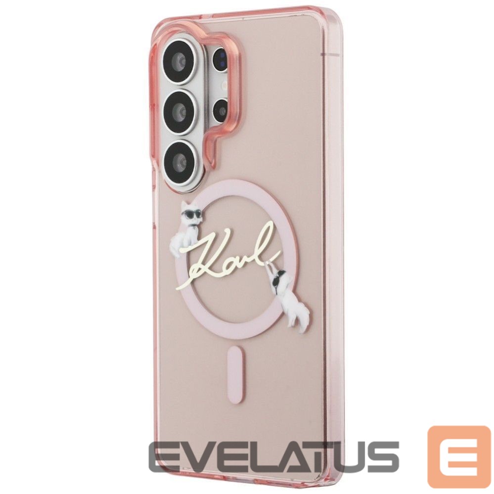 Чехол на заднюю панель Karl Lagerfeld KARL LAGERFELD case for SAMSUNG S26 Ultra KLHMS26L5HKSCAP (Magnetic IML KC Script) pink