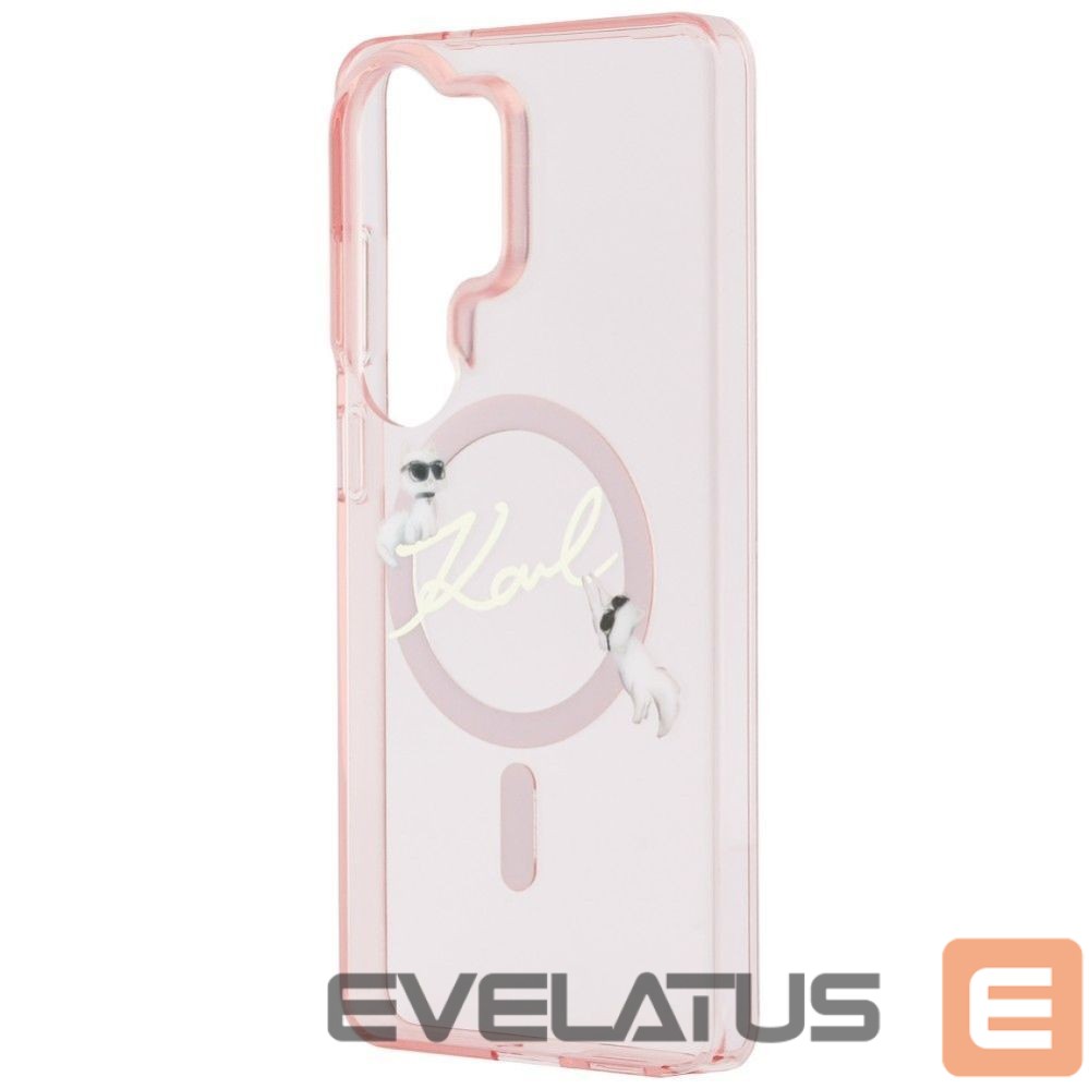 Чехол на заднюю панель Karl Lagerfeld KARL LAGERFELD case for SAMSUNG S26 Ultra KLHMS26L5HKSCAP (Magnetic IML KC Script) pink