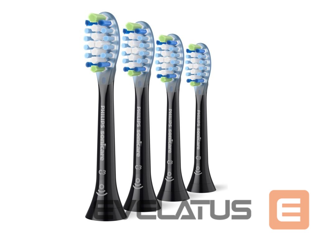 Зубная щётка Philips HX9044/88 Sonicare Premium Plaque Defence Replacement brush heads, 4 pcs, Black |