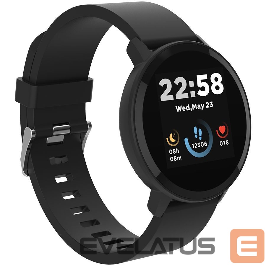 Умные часы Canyon CANYON Lollypop SW-63, Smart watch, 1.3inches IPS full touch screen, Round watch, IP68 waterproof, multi-sport mode, BT5.0, compatibility with iOS and android, black, Host: 25.2*42.5*10.7mm, Strap: 20*250mm, 45g