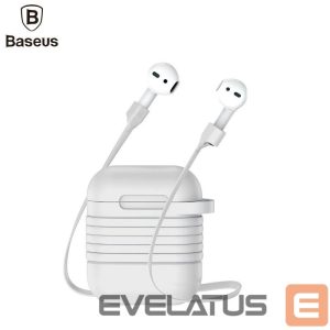 Чехол на заднюю панель Baseus Apple Silicone Protective case with Magnetic Strap for AirPods headphones Grey