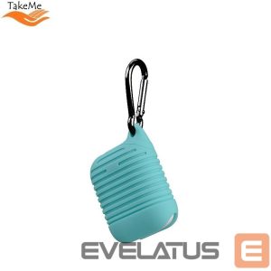 Чехол на заднюю панель TakeMe Apple Ultra-thin Lined Soft Silicone protective case for AirPods Mint