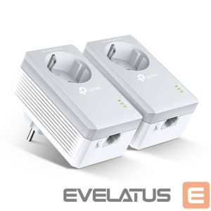 Роутер TP-Link  Passthrough Powerline 600 Starter Kit TL-PA4010P KIT 10/100 Mbit/s, Ethernet LAN (RJ-45) ports 1, Data transfer rate (max) 600 Mbit/s, Extra socket 