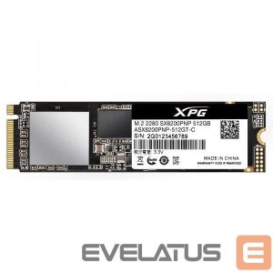 Жесткий диск SSD ADATA  SSD||XPG SX8200 Pro|512GB|M.2|PCIE|NVMe|TLC|Write speed 2300 MBytes/sec|Read speed 3500 MBytes/sec|3.5mm|TBW 320 TB|MTBF 2000000 hours|ASX8200PNP-512GT-C 