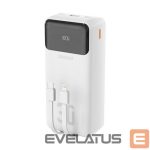 Внешний аккумулятор Dudao  K15Max 30000mAh PD 22.5W Powerbank with USB-C and Lightning Cables White