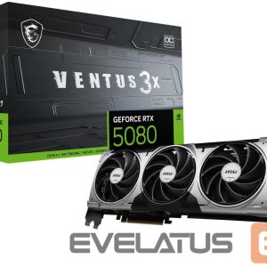 Графическая карта / Видеокарты MSI  Graphics Card||NVIDIA GeForce RTX 5080|16 GB|GDDR7|256 bit|PCIE 5.0 16x|Dual Slot Fansink|1xHDMI|3xDisplayPort|RTX508016GVENTUS3XOC 