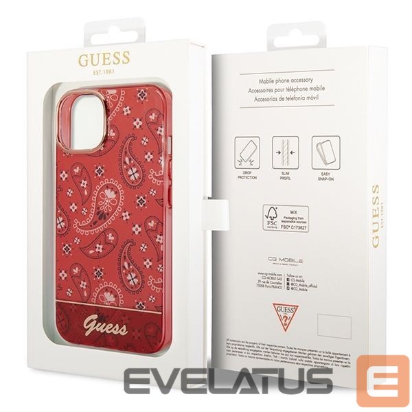 Чехол на заднюю панель Guess Guess GUHCP14SHGBNHR iPhone 14 6.1" red/red hardcase Bandana Paisley