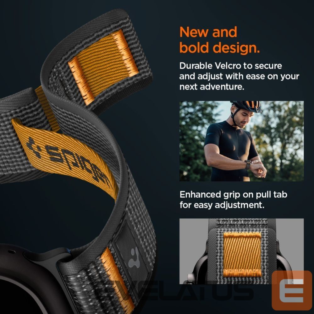 Другие товары Spigen Spigen Athlex Air 2 Strap for Apple Watch (44 / 45 / 46 / 49 mm) - Black and Orange