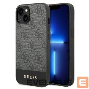 Другие товары Guess  Guess 4G Stripe Collection Case for iPhone 14 / 15 Plus - Gray 