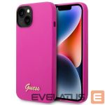Другие товары Guess  Guess Silicone Vintage Gold Logo Case for iPhone 14 / 15 Plus - Fuchsia 
