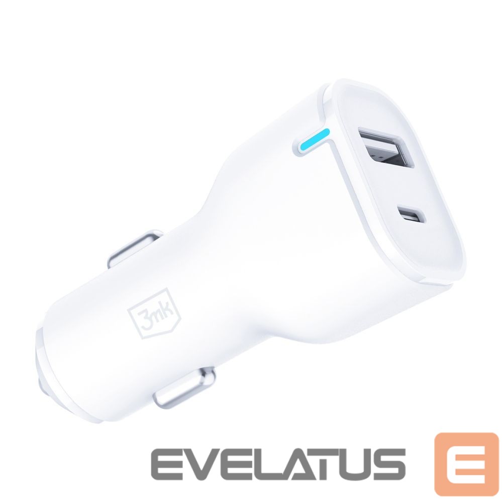 Другие товары 3MK 3mk Car Charger 20W PD3.0 QC 3.0 USB 1A1C - White