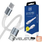 Другие товары 3MK  3mk Hyper Cable N-SERIES USB-C / USB-C 2m PD 3.0 QC 3.0 20V/5A 100W - white 