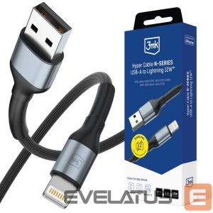 Другие товары 3MK  3mk Hyper Cable N-SERIES USB-A / Lightning 2m QC 3.0 5V/2.4A 12W - black 